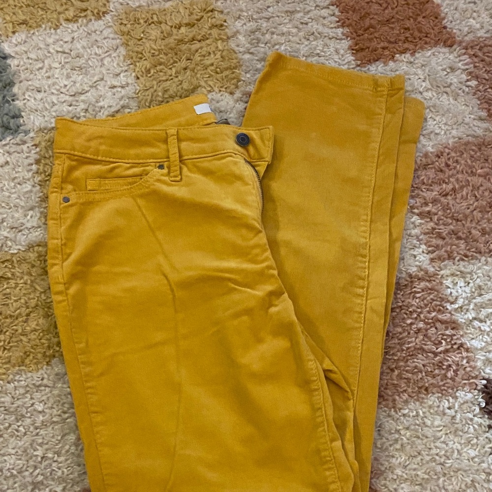 Croft & Barrow Women's Yellow Straight Leg Cords